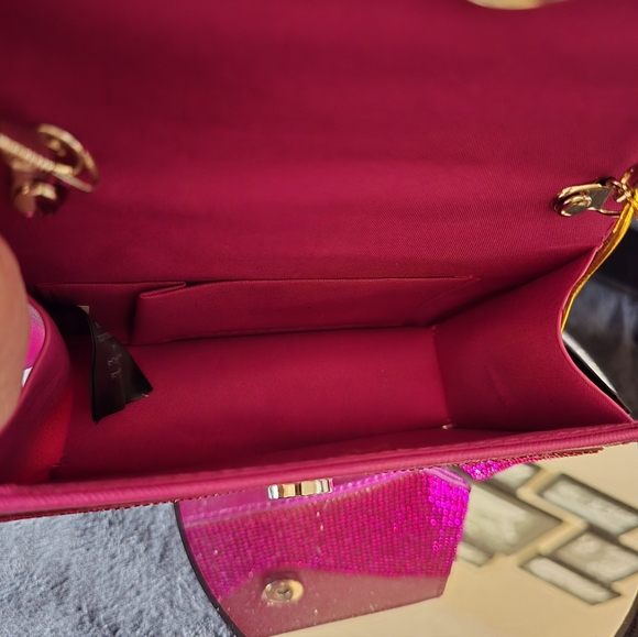 BeBe Mini Hollywood Barbie Pink Bling Satchel Crossbody - Picture 8 of 9